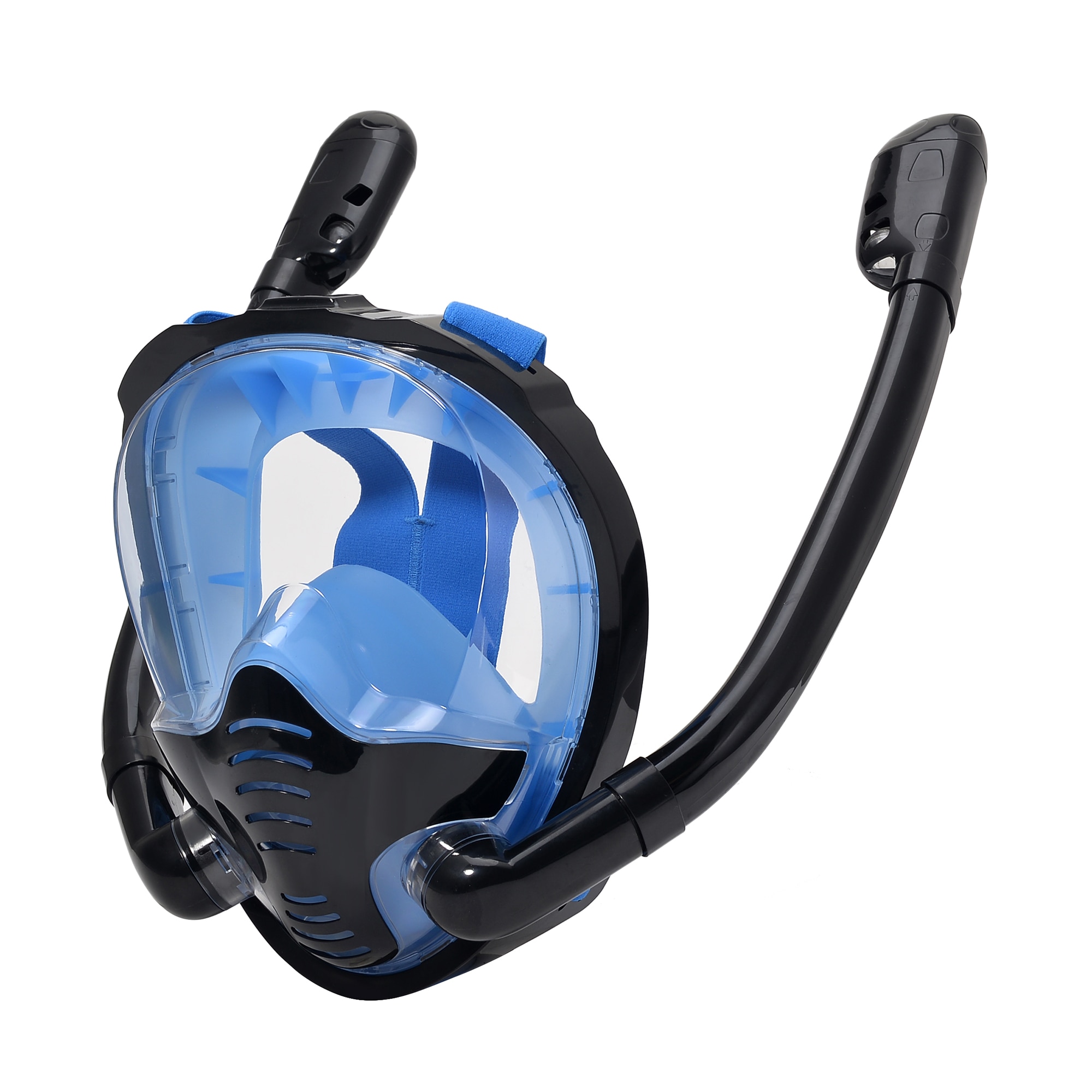 Snorkel Mask Upgrade Full Face Snorkel Mask with 2 Breathing Tubes,Snorkeling Gear for Adults