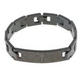 thumbnail image 1 of Pulsera para Hombre Hugo Acero inoxidable Letras cruzadas 2X Color negro, 1 of 8