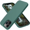 thumbnail image 1 of FYBTO for iPhone 13 Pro Case,[Military Grade Drop Protection] [Anti-Scratch Microfiber Lining] Silicone Shockproof Protective Phone Case Slim Thin Cover 6.1 inch, Midnight Green, 1 of 7