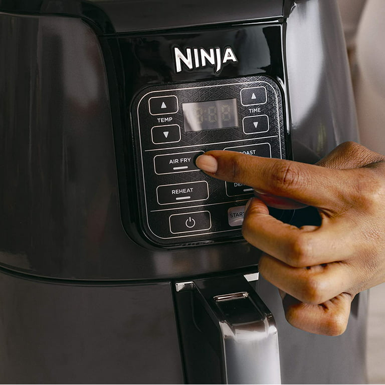  Ninja Air Fryer, 1550-Watt Programmable Base for Air Frying,  Roasting, Reheating & Dehydrating with 4-Quart Ceramic Coated Basket  (AF101), Black/Gray (Renewed) : Home & Kitchen