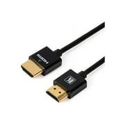 كابل مرن عالي السرعة عالي السرعة من Kramer Ultra Slim مع إيثرنت - أسود