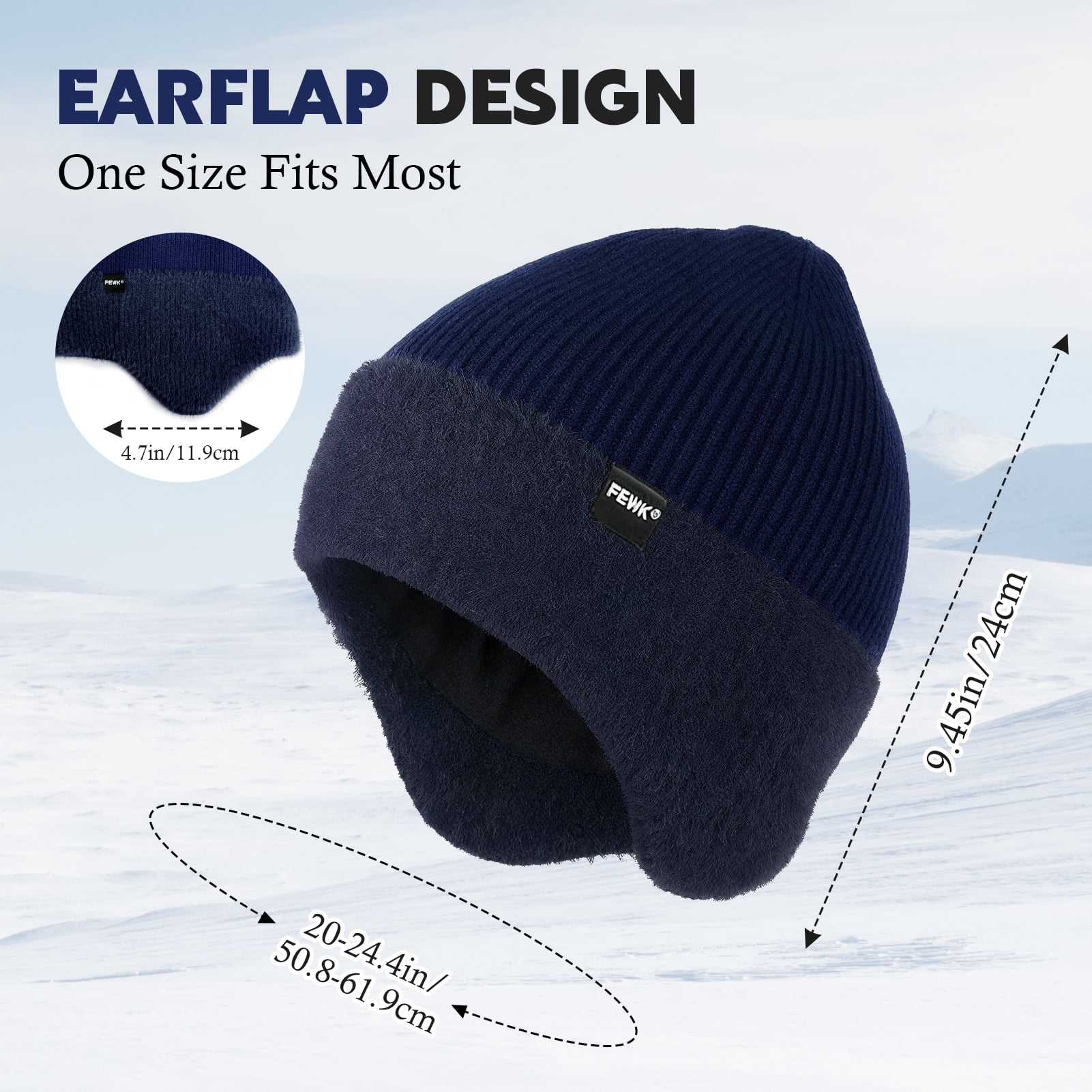 Men\'s & Women\'s Winter Hat - Thickened Warm Beanie with warmth,Soft Breathable 2 Thick Warm Knit Beanie | Hat Noble main image 4