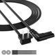 thumbnail image 1 of Chenchen 2-Slot Non-Polarized Right Angle Power Cord - 2 FT, NEMA 1-15P to IEC C7 90 Degree AC Power Cable, Universal (Figure 8) Power Supply, Black, with 25 Cable Ties, 1 of 1