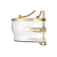 thumbnail image 3 of Possini Euro Design Alia Modern Ceiling Light Semi Flush Mount Fixture 14" Wide Warm Brass 3-Light Clear Glass Shade for Bedroom Living Room Hallway, 3 of 7