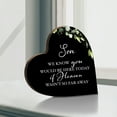 thumbnail image 7 of LifeSong Milestones Modern Sympathy Gifts Heart Block Sign Decor (Black), 7 of 7
