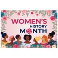 thumbnail image 2 of Floral Themed Womens History Month Banner Backdrop Party Decorations Photography Props Celebration Background Decor for Events Gatherings and Commemorations, 2 of 8