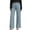 Blue, variant on Women's Striped Straight Leg Jeans, Button & Zipper Closure With Pockets, Fashion Denim Long Pants For Streetwear Green M