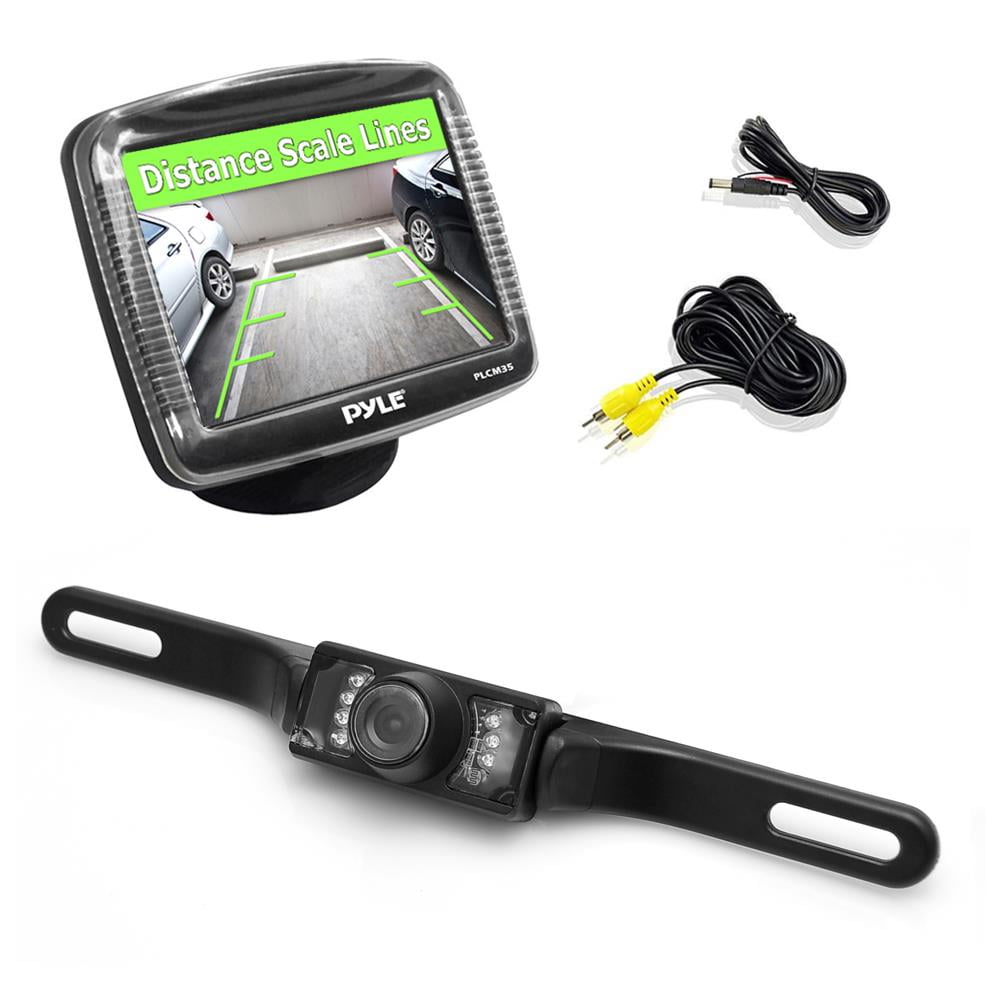 Wired Vehicle License Plate IR Rear View Night Vision Reverse Parking Car Cam MT
