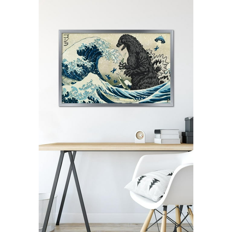Godzilla - Great Wave Wall Poster, 22.375