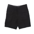thumbnail image 1 of Pantalones cortos de algodón para hombre, cintura alta, holgados, corte clásico, con bolsillos, para verano, color negro, negro 32, 1 of 15