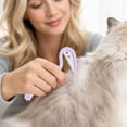 thumbnail image 5 of 3PC Pet Knotting Comb, Cat Dog Dematting Knife with Cat Paw Design, Curved Grooming Tool for Removing Mats and Tangles,4.33 in., 5 of 6