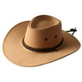 thumbnail image 1 of Retro Solid Color Cowboy Hat Breathable Jazz Hat All-match for Outdoor Casual, 1 of 3