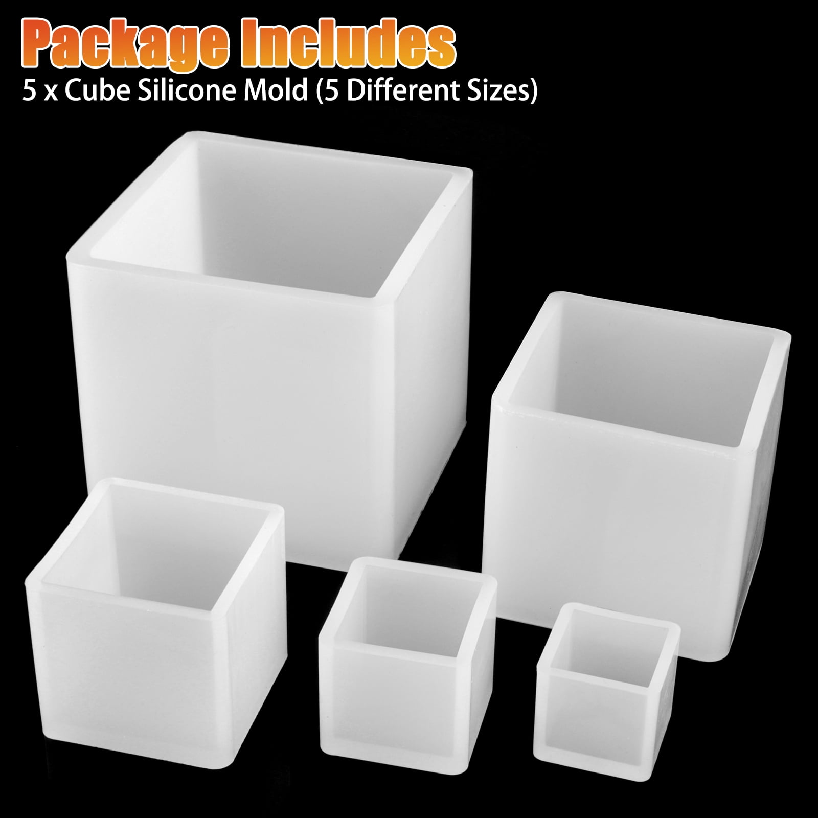 Square Silicone Resin Mold Epoxy Resin Mold 4.25 Cube Casting