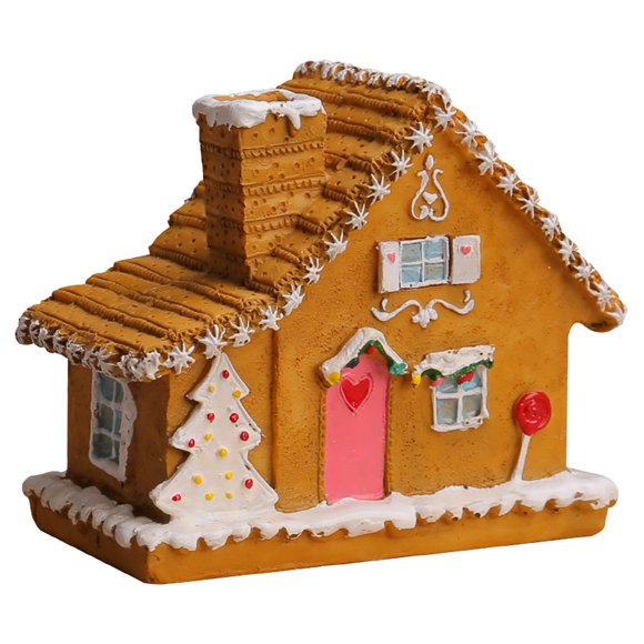 1Pcs Christmas Village Houses With Lights,Christmas Village House ,Christmas Mini Houses,Xmas Ornaments,Led Light Up Houses Village For Tabletop Home Winter Holiday Indoor Mantel Decor Diy Gifts,A
