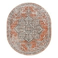 thumbnail image 3 of Unique Loom Nyla Collection Area Rug - Smile (7' 10" x 10' Oval Salmon Pink/Black), 3 of 7