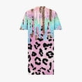 thumbnail image 5 of New Oversized Sundresses for Women 2025 Loose Short Sleeve V-Neck Mini Dress with Pocket Leopard Print Skin-Friendly Flowy Dresses for Women, 5 of 5