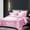 Pink, variant on White Satin Silky Comforter Set King Size Summer Cooling Glossy Quilt Set Smooth Touch Luxury Hotel Silk Like Satin Duvet Down Alternative Comforter with 2 Pillowcases for All Seasons