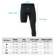 thumbnail image 4 of TFixol Pantalones ajustados de una pierna para hombre, mallas 3/4, capa base atlética, 4 of 8