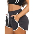 thumbnail image 3 of Pantalones cortos deportivos para mujer con bolsillos Pantalones cortos deportivos con efecto tie dye Pantalones cortos lisos para estar en casa, 3 of 5