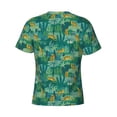 thumbnail image 6 of Vsdgher Jungle Leopard Print Men's Dry Fit Mesh Athletic Shirts Moisture Wicking Tennis T-Shirt Tops, 6 of 9
