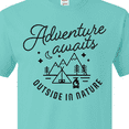 thumbnail image 4 of Inktastic Adventure Awaits Outside in Nature with Tent and Mountains T-Shirt, 4 of 5