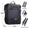thumbnail image 2 of Motorcycle Bag Tail Bag Waterproof Large Capacity Backpack Pannier Bag Versatile Bag with straps (Black, 20L), 2 of 8
