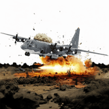 Modello Aereo 1:200 AC-130 Gunship - Diecast, Nuovo In Scatola
