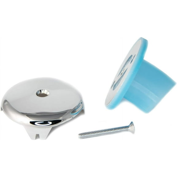 Overflow Gasket Kit with 3-1/8" Overflow Cover for Stopping Tub Leaks, Chrome