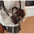thumbnail image 4 of Crossbody Bags for Women Elegant Shoulder Bag with Handle Trendy PU Leather Handbag with Pendant for Everyday Use and Party, Coffee, 4 of 8