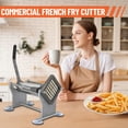 thumbnail image 2 of Commercial French Fry Cutter – Stainless Steel Potato & Vegetable Slicer with 1/2" & 3/8" Blades, Suction Feet for Restaurant and Home Use, 2 of 7