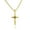 Yellow, variant on Stainless Steel Large Statement Mens Cross Pendant Necklace, 24"