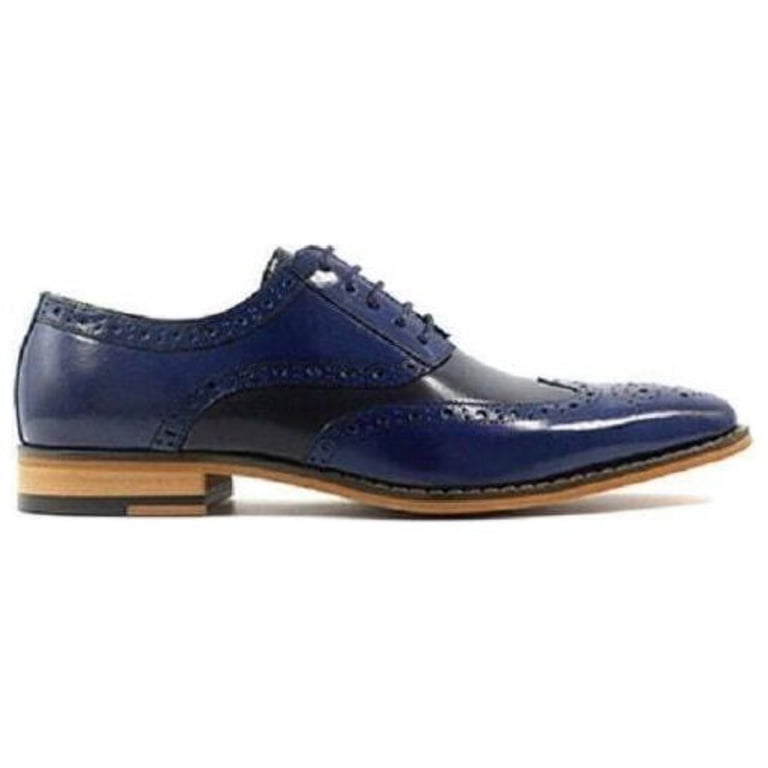 Stacy Adams Mens Tinsley Wingtip Oxford Cobalt/Navy 10.5  display picture 1