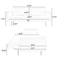 thumbnail image 2 of Multifunctional Double Folding Sofa Bed Beige, 2 of 5