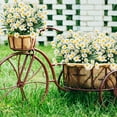 thumbnail image 6 of Sinhoon 8 Bundles Artificial Daisy Flowers UV Resistant Fake Flowers Faux Plastic Greenery Shrub Plant Indoor Outside Hanging Home Garden Decor (White), 6 of 6