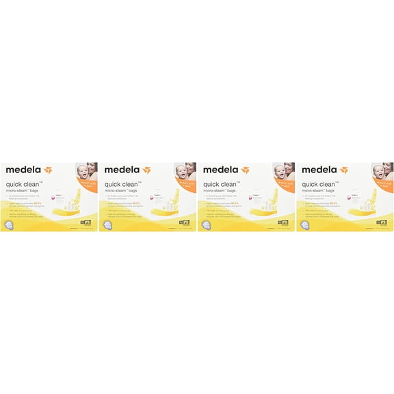 Medela Quick Clean Micro-Steam Bags Economy Pack of 4 retail boxes (20 Bags Total)