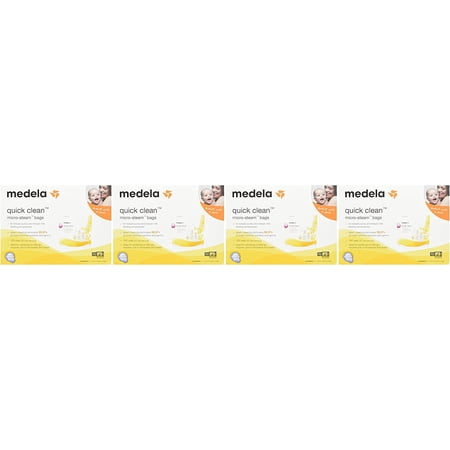 Medela Quick Clean Micro-Steam Bags Economy Pack of 4 retail boxes (20 Bags Total)