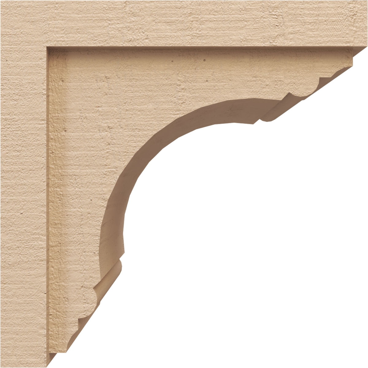 11"W x 11"D x 11"H Wide Warren Rough Cedar Woodgrain TimberThane Corbel, Primed Tan