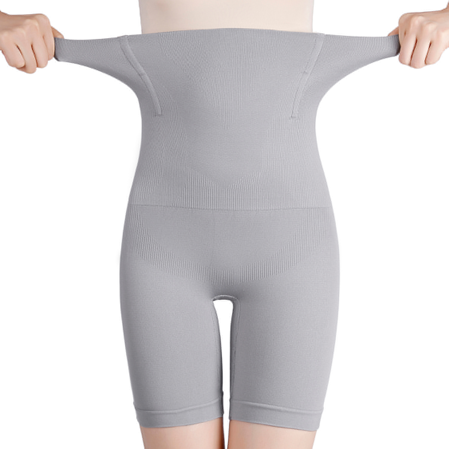 thumbnail image 2 of Defitshape Women's Butt Lifter Body Shaper Seamless High Wasit Tummy Control Firm Compression Boy Shorts Waist Trainer Thigh Slimmer Shapewear Shorts Underwear Grey Medium, 2 of 5