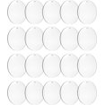 thumbnail image 2 of Senbota Adorno redondo de acrílico en blanco de 4 pulgadas, 20 piezas de círculo de disco de acrílico transparente con agujeros, adornos de Navidad transparentes en blanco para decoración de bricolaje, 2 of 4