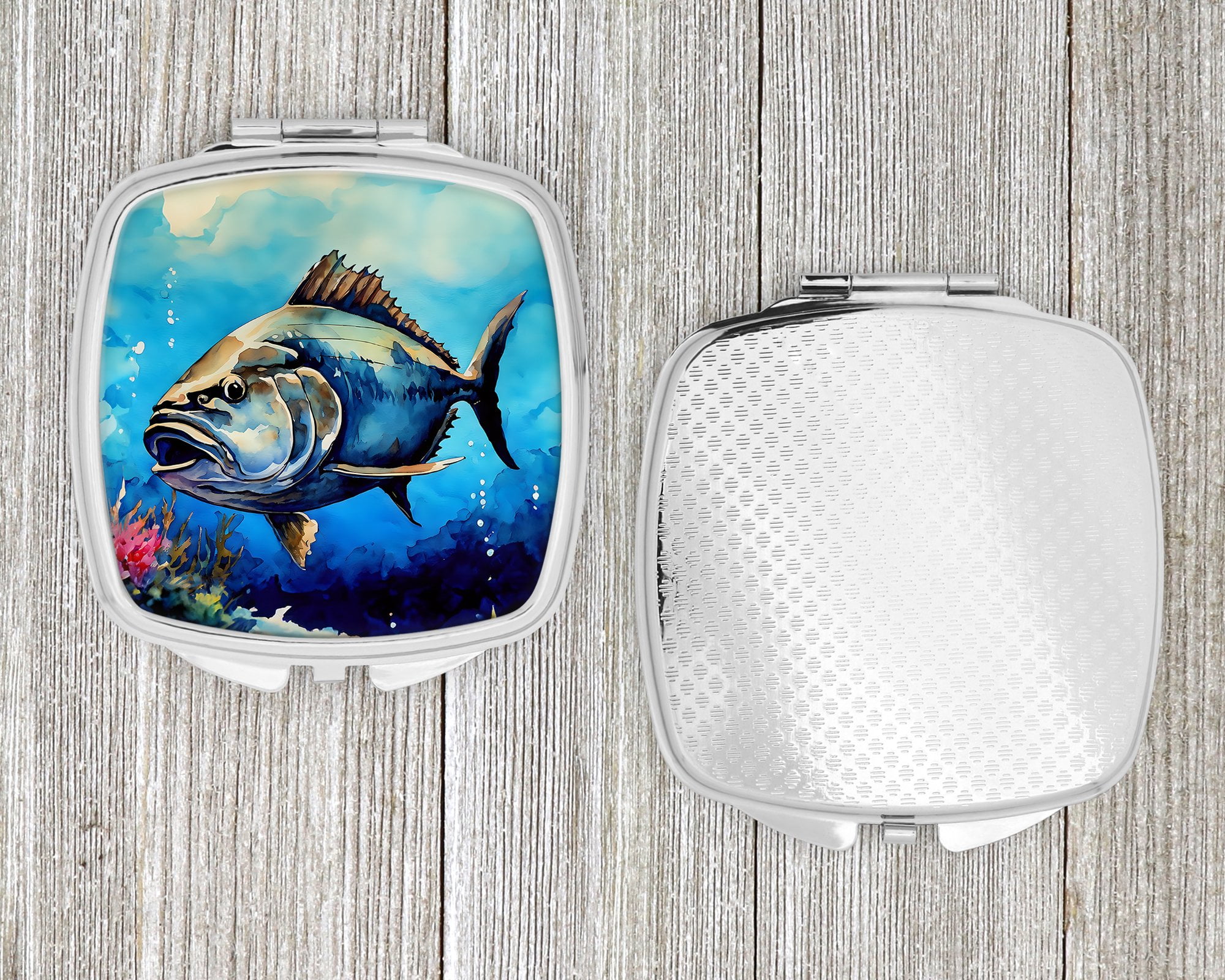 Bluefin Tuna Compact Mirror 2.75 in x 3 in