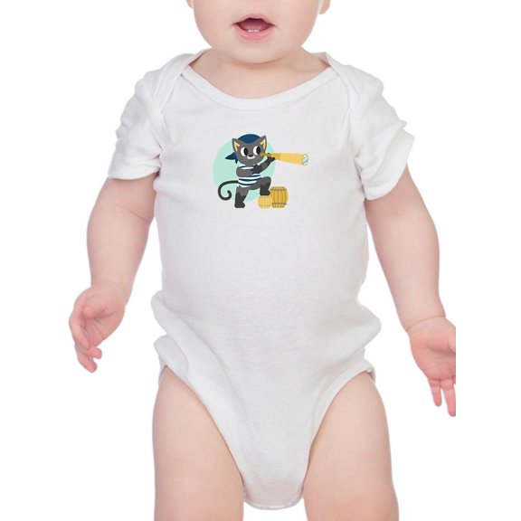 Pirate Cat With A Telescope Bodysuit Infant -Image by Shutterstock,  18 Months