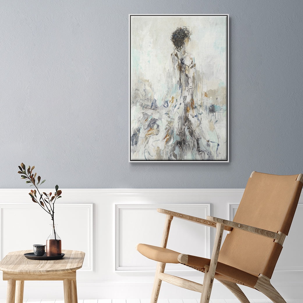 Romantic Reflection II Framed Premium Gallery Wrapped Canvas - Ready to Hang - 25 x 37 - White Floating Frame