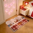 thumbnail image 6 of XYAIYT Valentines Day Door Mat Non Slip Absorbent Welcome Rug Cushioned Polyester Floor Mat with Anti Skid Backing Washable for Kitchen Entryway Bathroom 23.6x15.7in, 6 of 7