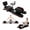 Black & Red, variant on All-in-One Hip & Leg Stretcher – 500-lb Heavy Duty Split Machine, 240-Degree Range for Flexibility, Martial Arts, Yoga, Dance, Gyms – Black, 38.6"x15"x16.5"