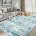 thumbnail image 5 of Area Rugs Living Room Rug - 5x7 Washable Modern Abstract Soft Neutral Non-Slip Carpet Large Indoor Floor Thin Carpets for Bedroom Dining Room Farmhouse Nursery Home Office Green, 5 of 18