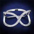 thumbnail image 1 of Women Rhodium 925 Sterling Silver Ring with AAA Grade CZ in Clear - Size 5, 1 of 1