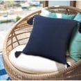 thumbnail image 6 of Ox Bay Hampton 20" x 20" Blue Solid Cotton Reversible Adult Decorative Throw Pillow, 6 of 7