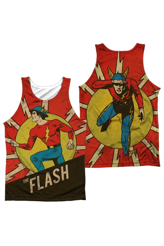 DC Comics Men's Vintage Comic Flash Mens Tank White