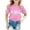 Pink, variant on XEGLSBU Shirts for Girls 7-8 Size Boy and Girl Fashion Casual Print Round Neck Loose Short Sleeve T Shirt Top Yellow Size 11-12 Years