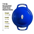 thumbnail image 6 of Lodge USA Enamel Dutch Oven, 7.5 qt., Blue, 6 of 7